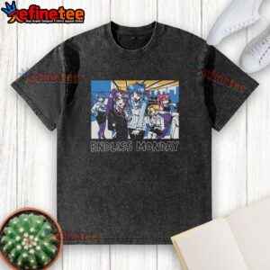 Original Endless Monday Dreams and Deadlines Were Family washed t-shirt featuring a unique graphic design.