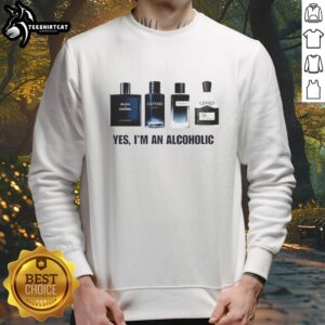 Alt Text: Premium Yes, I'm An Alcoholic sweatshirt for men, featuring a stylish design perfect for casual wear and humor.