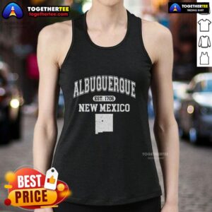 Nice Albuquerque New Mexico Est. 1706 Varsity Tank Top featuring a stylish design perfect for casual summer wear.