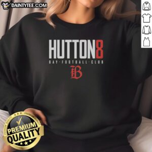 Alt Text: Nice Claire Hutton 8 Bay FC Elite Sweatshirt in stylish design, perfect for sports enthusiasts and casual wear.