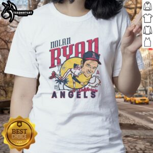 Pretty Angels Nolan Ryan Signature Ladies Tee featuring a stylish design and vibrant colors, perfect for baseball fans.