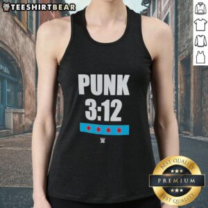 Top Punk 312 WWE Tank Top featuring bold graphic design and comfortable fit for wrestling fans and casual wear.