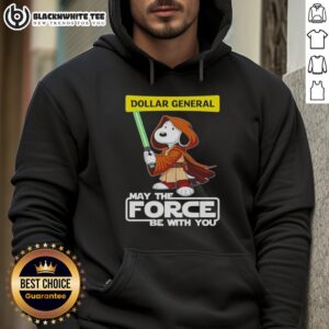 Pretty Snoopy Dollar General hoodie featuring 'May The Force Be With You' design, perfect for casual wear and fans.