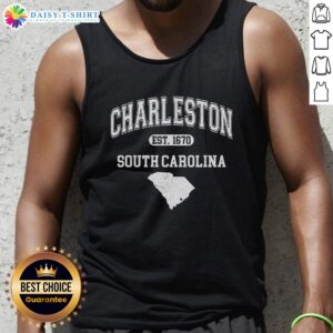 Good Charleston South Carolina Est. 1670 Varsity Tank Top showcasing a stylish design for fans of Charleston apparel.