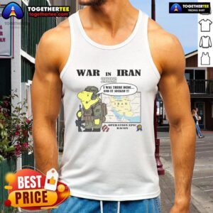 Official War in Iran 2026 tank top featuring Operation Epic Bacon graphic design, perfect for fans and collectors.