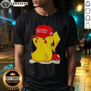 Good Maga Pikachu T-Shirt featuring a vibrant design of Pikachu in a MAGA hat, perfect for Pokemon fans.