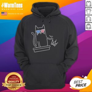 Awesome Cat No Kings In America Sketch Hoodie featuring a unique cat illustration on a stylish sweatshirt.