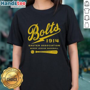 Nice Bolts 1914 Easter Association Minor League Baseball Ladies Tee featuring vintage design and classic baseball graphics.