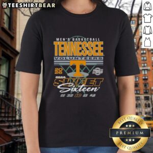 Pretty Tennessee Volunteers NCAA March Madness Sweet Sixteen 2026 ladies tee showcasing team pride and style.