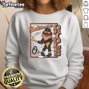 Alt Text: Cozy Good Baltimore Orioles The Oriole Bird sweatshirt featuring vibrant team colors and logo for fans.