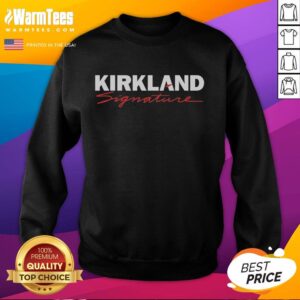 Nice Kirkland Signature Costco Wholesale Corporation sweatshirt featuring iconic logo and comfortable design.