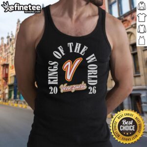 Venezuela Team 2026 World Baseball Classic Champions tank top featuring 'Kings of the World' design.