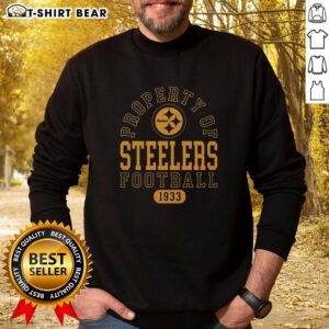 Vintage 1933 Pittsburgh Steelers sweatshirt showcasing classic team logo and design, perfect for fans and collectors.