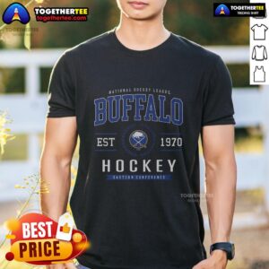 Awesome Buffalo Sabres Hockey Legacy Crest T-Shirt featuring a bold team logo and stylish design for fans.