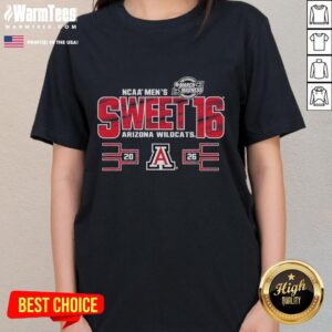 Arizona Wildcats NCAA Men's Sweet 16 2026 March Madness ladies tee showcasing team pride and vibrant design.
