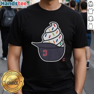Awesome Cleveland Guardians Ice Cream T-Shirt featuring vibrant graphics and a fun design for baseball fans.