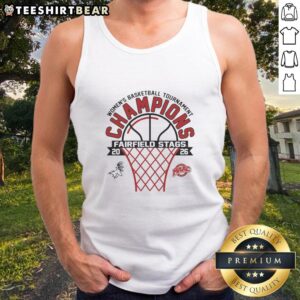 Hot Fairfield Stags Women's Basketball Tournament Champions 2026 tank top showcasing team pride and vibrant design.