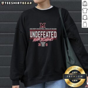 Hot Miami Redhawks 2026 Men's Basketball Undefeated Regular Season T-Shirt - Image 4