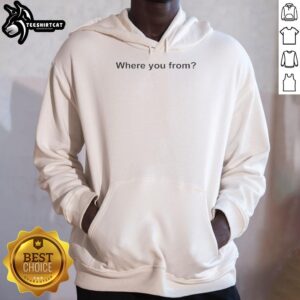 Premium 'Where You From' Hoodie in black, featuring stylish text design, perfect for casual wear and street fashion enthusiasts.