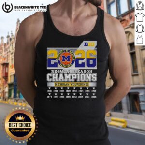 Original Michigan Wolverines NCAA Basketball Big 10 2026 Champions tank top featuring bold team graphics and colors.