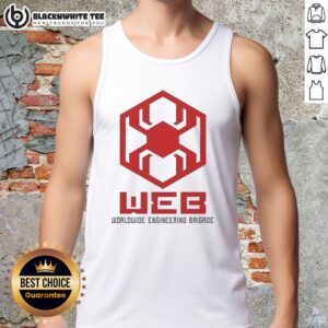 Good Web Worldwide Engineering Brigade tank top featuring a stylish design for tech enthusiasts and engineers.