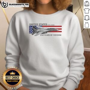 Awesome United States 250th Anniversary 1776-2026 F-14 Tomcat Freedom Sweatshirt featuring patriotic design.