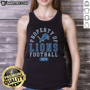 Awesome Detroit Lions football property 1934 tank top showcasing vintage team spirit and classic design.