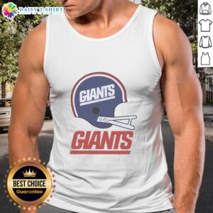 Official New York Giants football logo on a big helmet tank top, perfect for fans and game day attire.