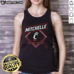Nice Christian Mitchelle Cincinnati Bearcats baseball tank top featuring team colors and logo for fans.