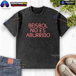 Hot Rob Bradford Beisbol No Es Aburrido washed t-shirt featuring a vibrant baseball graphic and stylish casual design.