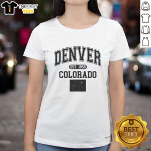 Awesome Denver Colorado Est 1858 Varsity T-Shirt - Image 3