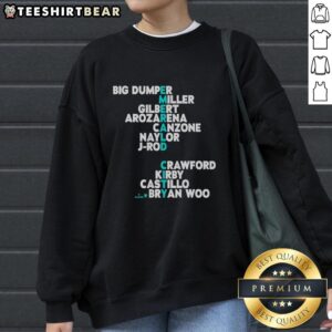 Top Seattle Baseball Names 2026 sweatshirt featuring vibrant team colors and a stylish design for fans.
