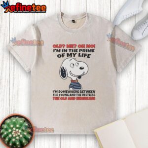 Alt Text: Original Snoopy t-shirt featuring a playful design about life's prime, perfect for fans of The Young and the Restless.