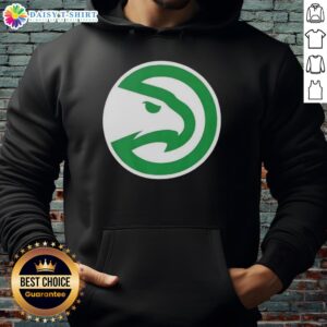 Alt Text: Premium Atlanta Hawks white logo hoodie for St. Patrick's Day, featuring a stylish design ideal for fans and celebrations.