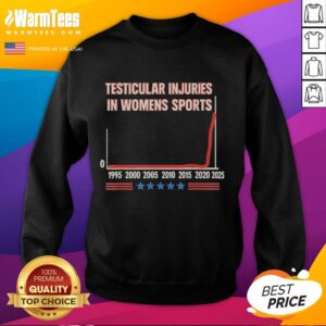 Premium Testicular Injuries In Womens Sports 1995 To 2025 Five Stars T-Shirt - Image 5