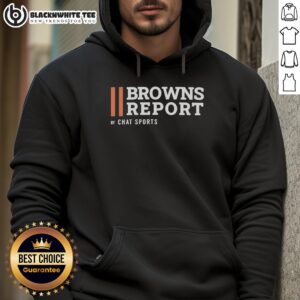Good Cleveland Broncos Breakdown by Chat Sports hoodie design featuring team colors and logo, perfect for fans.