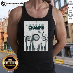 Top Michigan State Spartans Regular Season Champions Back-to-Back Tank Top poster showcasing team pride and athletic spirit.