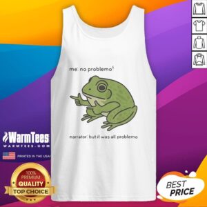 Good No Problemo Frog Narrator tank top featuring a playful frog design, perfect for casual summer wear.
