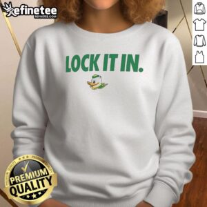 Good Oregon Ducks 2026 Lock It In Sweatshirt featuring vibrant team colors and logo for fans and supporters.