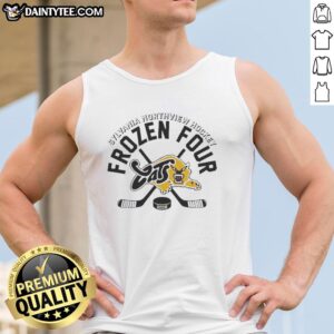 Original Sylvania Northview Hockey 2026 Frozen Four Cats tank top featuring team colors and logo for fans.
