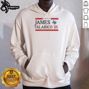 Official James Talarico 2026 Senate Texas hoodie featuring campaign logo and vibrant design for supporters.