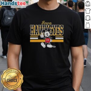Premium Iowa Hawkeyes Mickey Mouse T-Shirt featuring vibrant graphics for fans of college sports and Disney.