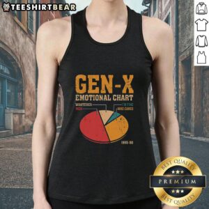 Trendy Top Gen X Emotional Chart Tank Top featuring colorful graphics and a comfortable fit for casual wear.