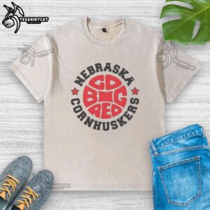 Original Nebraska Huskers Big Red Basketball 1970s Logo T-Shirt - Image 6