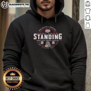 Alt Text: Top Lima Senior Spartans 2026 OHSAA Boys Basketball Division 2 Last Four Standing hoodie displayed on a neutral background.