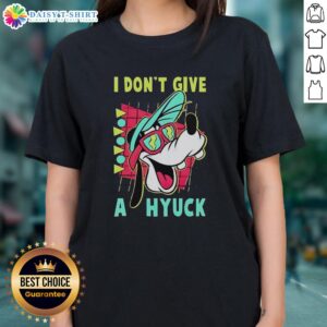 Original Goofy I Don't Give A Hyuck Retro 90s Ladies Tee featuring vibrant graphics and classic fit for nostalgic fans.