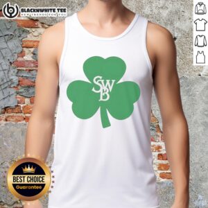 Alt Text: Original SWB Clover Lucky St. Patrick's Day tank top featuring a festive green clover design for holiday celebrations.