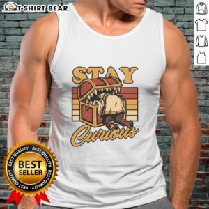 Nice Freiren Elf Anime Treasure Stay Curious tank top featuring vibrant artwork and a stylish design for anime fans.