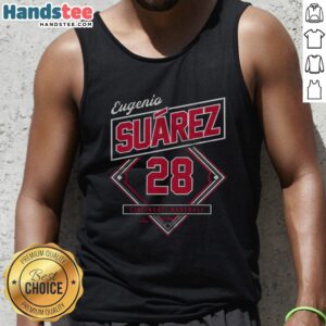 Alt Text: Official Eugenio Suarez Classic Diamond Tank Top featuring a stylish design, perfect for fans and summer wear.