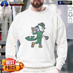 Top Notre Dame Fighting Irish golf sweatshirt featuring logo and stylish design, perfect for fans and golfers alike.